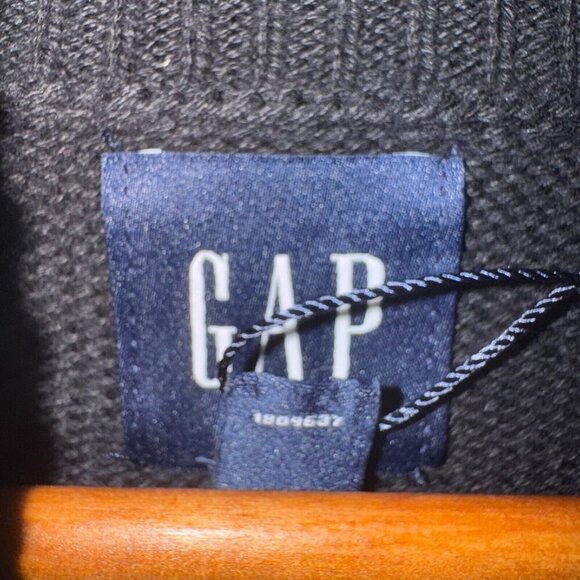 GAP Black Turtleneck 100% Cotton Minimalist L - Picture 7 of 8